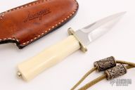 Neck Knife Dagger w/ Scrimshaw