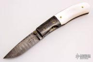 Damascus and Mother of Pearl Linerlock