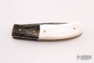 Damascus and Mother of Pearl Linerlock