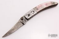 Linerlock - Damascus/Black Lip Pearl