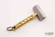 Brass Hammer Lantern with Green Insert