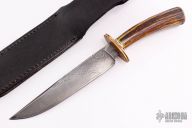 Damascus and Stag Bowie