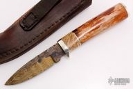 Hunter - Zebra Leg w/ Birds Eye Pattern Damascus