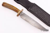 Damascus and Stag Bowie