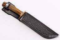 Damascus and Stag Bowie