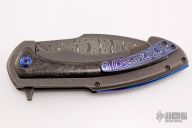 Fallout Flipper - Damascus and Carbon Fiber