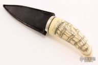 Whale Tooth Dagger with Scrimshaw
