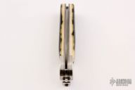 Engraved Mammoth Ivory Slipjoint - Takefu SG2 Damascus