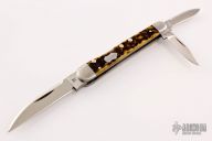 TB2014 Lockback Whittler - Antique Jigged Bone