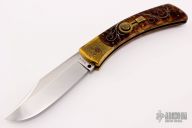 Engraved Auto w/ Silver Wire inlay