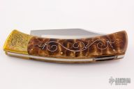 Engraved Auto w/ Silver Wire inlay