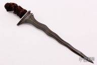 Damascus Kris w/ Carved wood handle