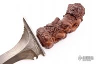 Damascus Kris w/ Carved wood handle