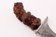 Damascus Kris w/ Carved wood handle