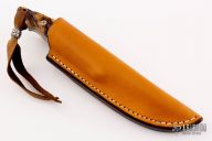 Sheath Knife with Big Horn Sheep Scales