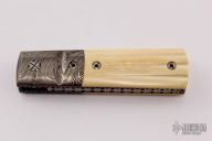 Damascus and Mammoth Ivory Linerlock