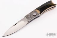 Engraved Button Lock Folder #318