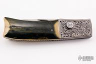 Engraved Button Lock Folder #318