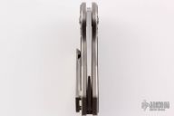 JV Microburst Buttonlock Flipper - Damascus/Carbon Fiber