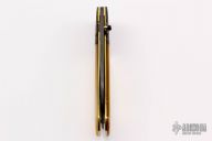 Damascus and Gold Lip Pearl Linerlock