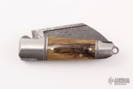Mini Butcher - Damascus and Mammoth Ivory