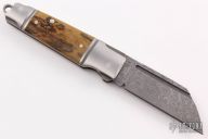 Mini Butcher - Damascus and Mammoth Ivory