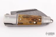 Mini Butcher - Damascus and Mammoth Ivory