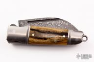 Mini Butcher - Damascus and Mammoth Ivory