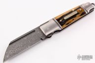 Mini Butcher - Damascus and Mammoth Ivory