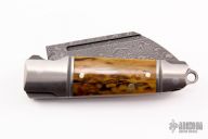 Mini Butcher - Damascus and Mammoth Ivory