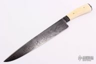Integral Gaucho Bowie - Damascus and Walrus Ivory