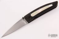 Gent's Linerlock - Carbon Fiber with Pearl Inlay