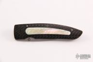 Gent's Linerlock - Carbon Fiber with Pearl Inlay
