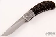 Engraved Scale Release Auto - Black Palm Wood