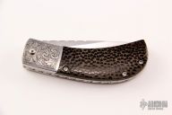 Engraved Scale Release Auto - Black Palm Wood