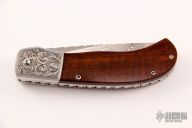 Damascus Engraved Scale Release Auto
