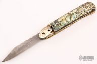 Damascus/Abalone Leverlock