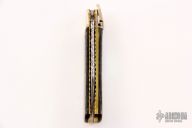 Damascus/Abalone Leverlock