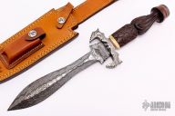 Carved Damascus Dagger