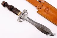 Carved Damascus Dagger