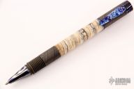 Custom Pen with Damascus, Mammoth Tooth, Timascus, and Mokuti Clip