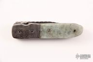 Damascus and Jade Linerlock