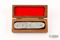 Damascus and Jade Linerlock