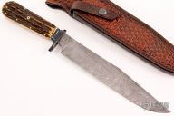 Damascus and Stag Bowie