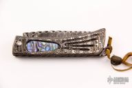 Damascus and Abalone Lockback