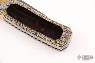 Engraved Hidden Button Auto Art Knife