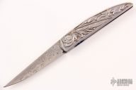 Engraved Damasteel Front Flipper