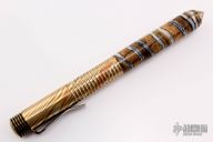 Custom Mammoth Tooth and Mokume Screw Cap Pen