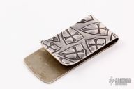 Silver Money Clip with Crusader Pattern