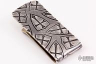 Silver Money Clip with Crusader Pattern